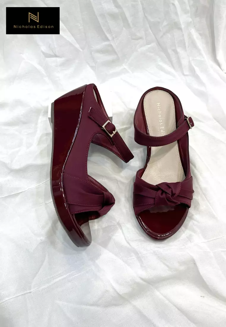 Wedge Elina Maroon