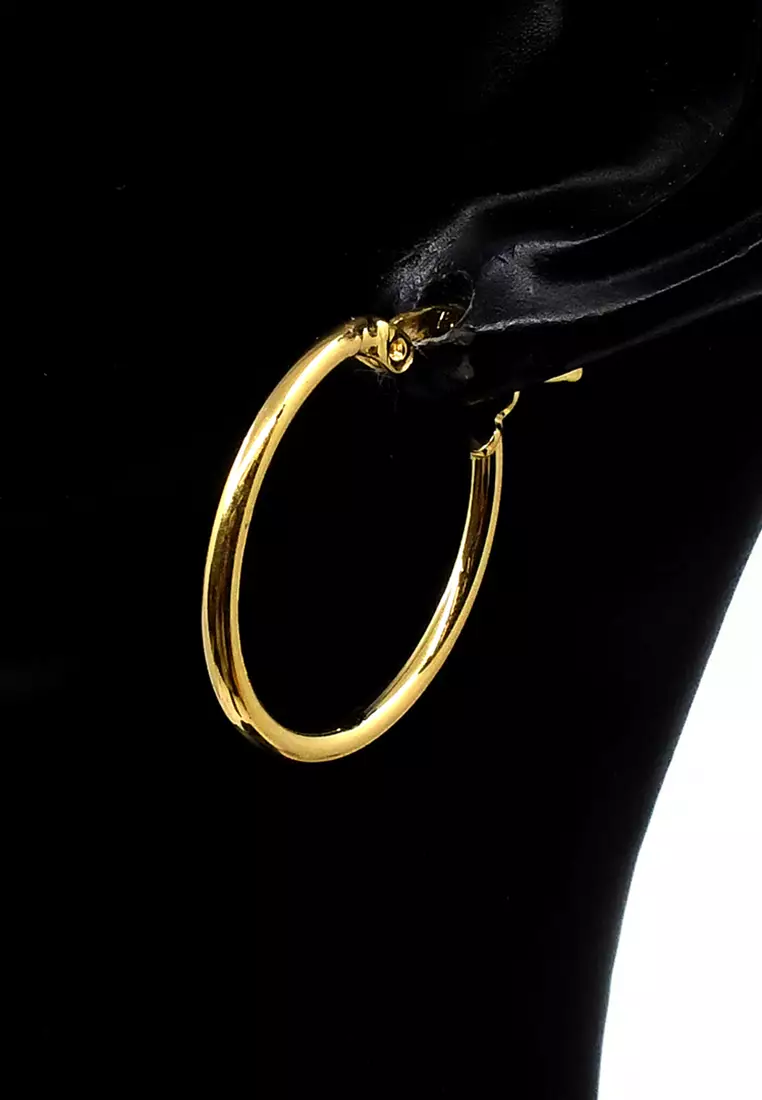 18K Italian Made Yellow Gold Earrings