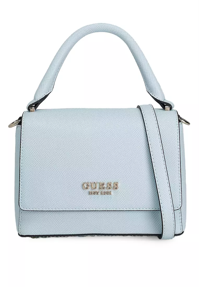 Sac à Main GUESS Fedana Top Handle - Argenté - Avec Bandoulière Amovible - Design Rabat Et Fermeture Magnétique