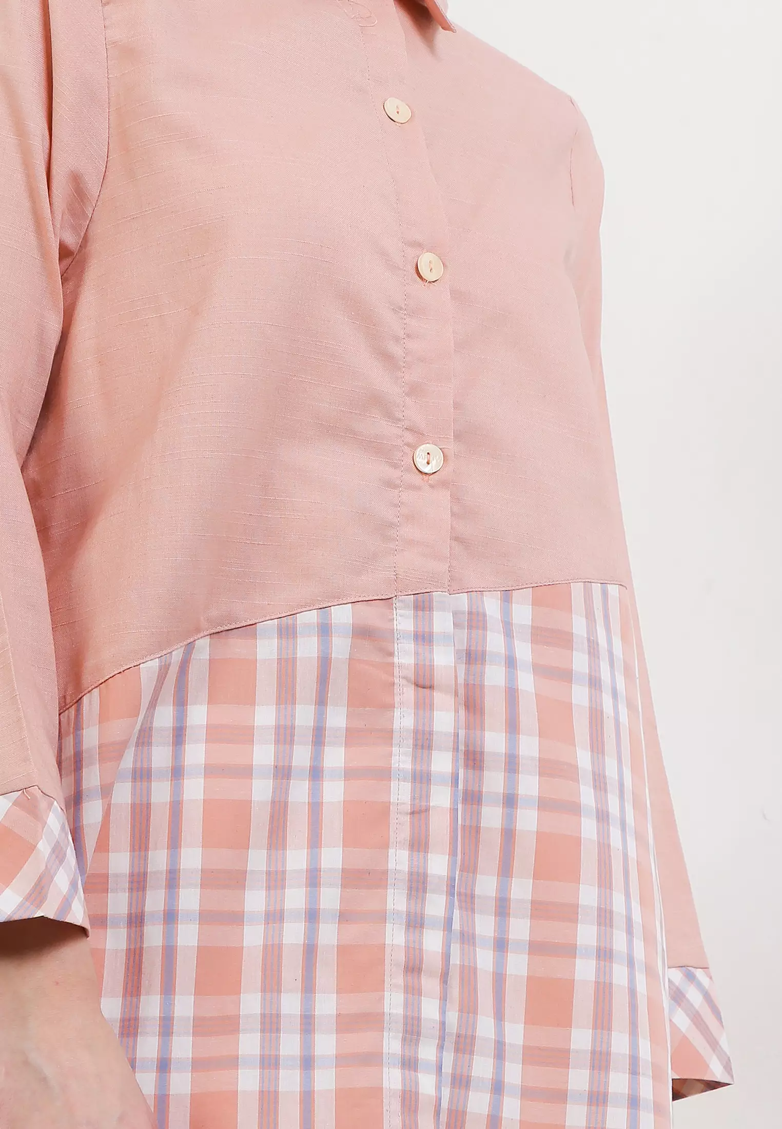 MFMW Varsity Tunik Peach Motif Kotak