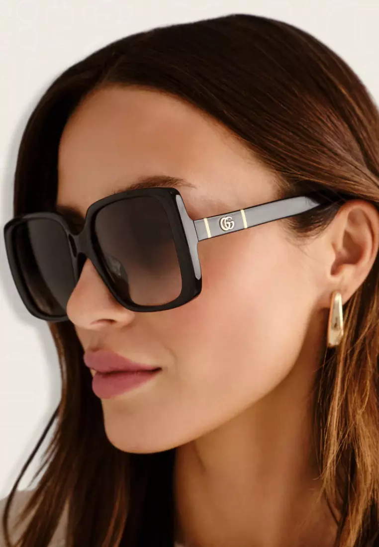 Jual Gucci Gucci Grey Gradient Square Ladies Sunglasses Original 2026 ...