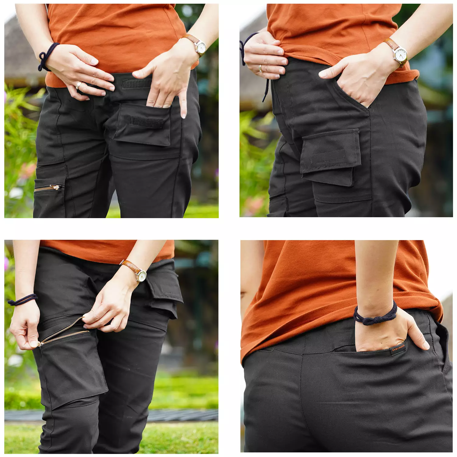 OKECHUKU Jesi Celana Panjang Wanita Celana Chino Wanita Skinny Cargo