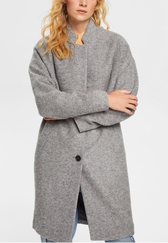 ESPRIT grey ESPRIT Wool blend coat 6A0D6AAEC42BDDGS_1