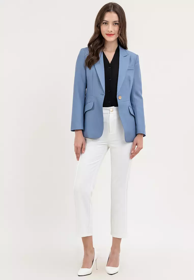 V-neck Button Up Blouse