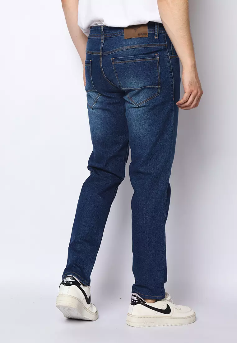 2nd RED Jeans Slim Fit Dared Spray Biru Navy 132504