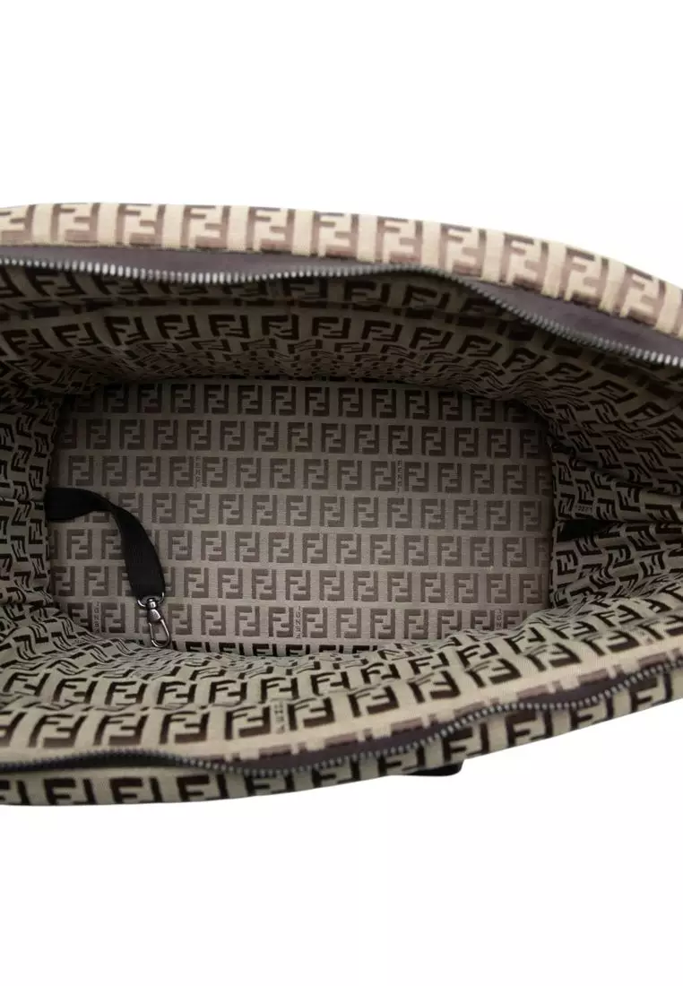 Pre-Loved Fendi Zucchino Padded Canvas Pet Carrier Bag