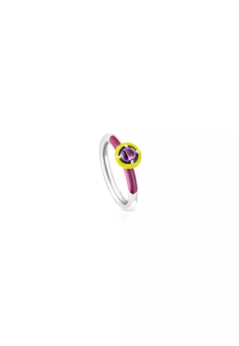 Buy TOUS TOUS Vibrant Colors Silver Ring with Amethyst and Enamel Online |  ZALORA Malaysia