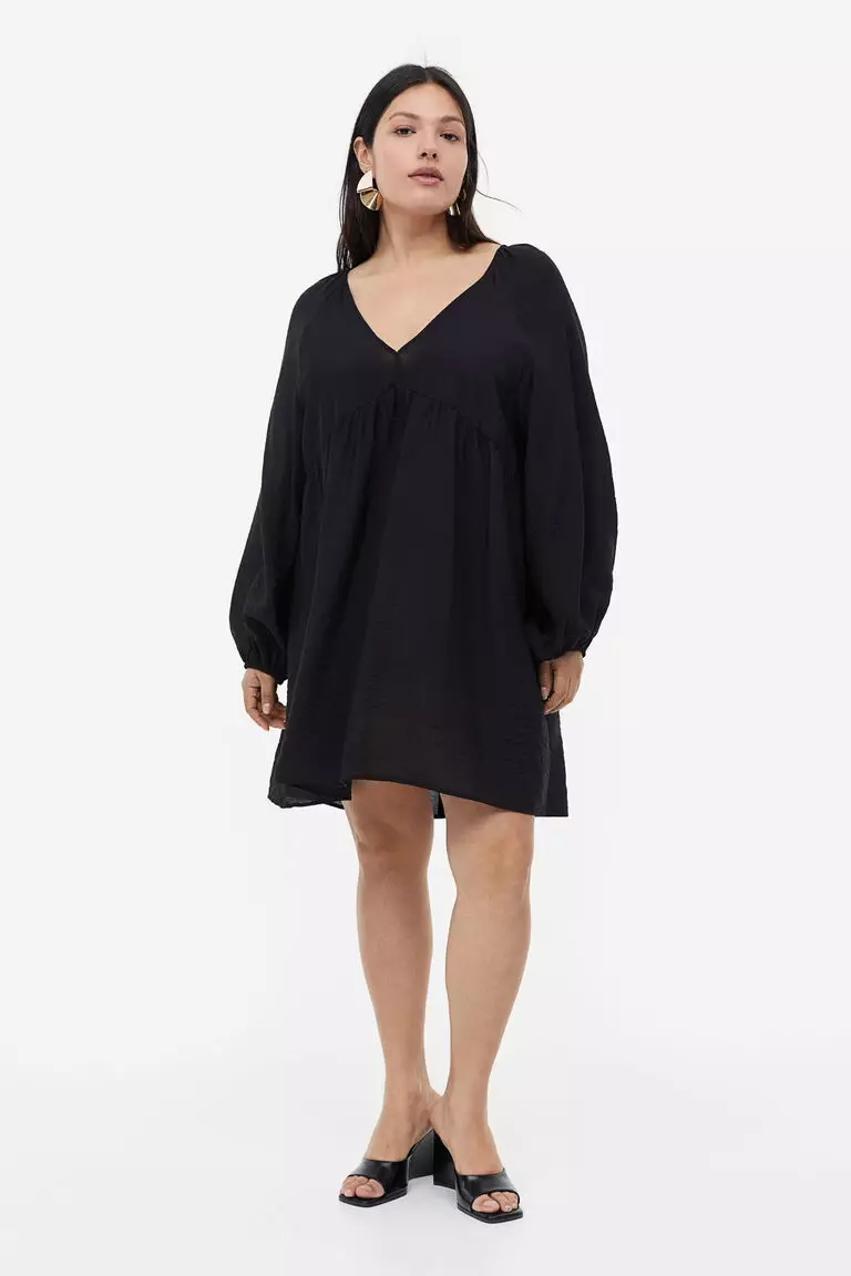 h&m a line dress H M A Line Cotton Dress