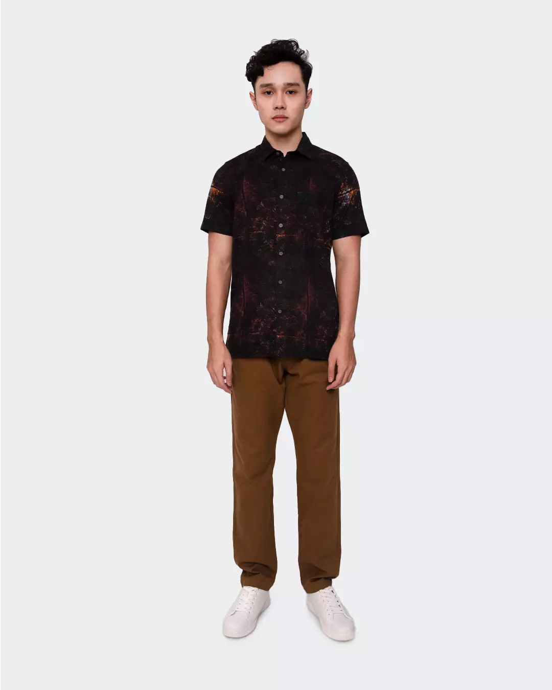 MANZONE Kemeja Pria Lengan Pendek DREAM - BLACK