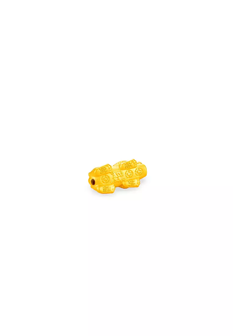 999.9/24K Pure Gold 3D Pixiu Charm (1.23g ±)