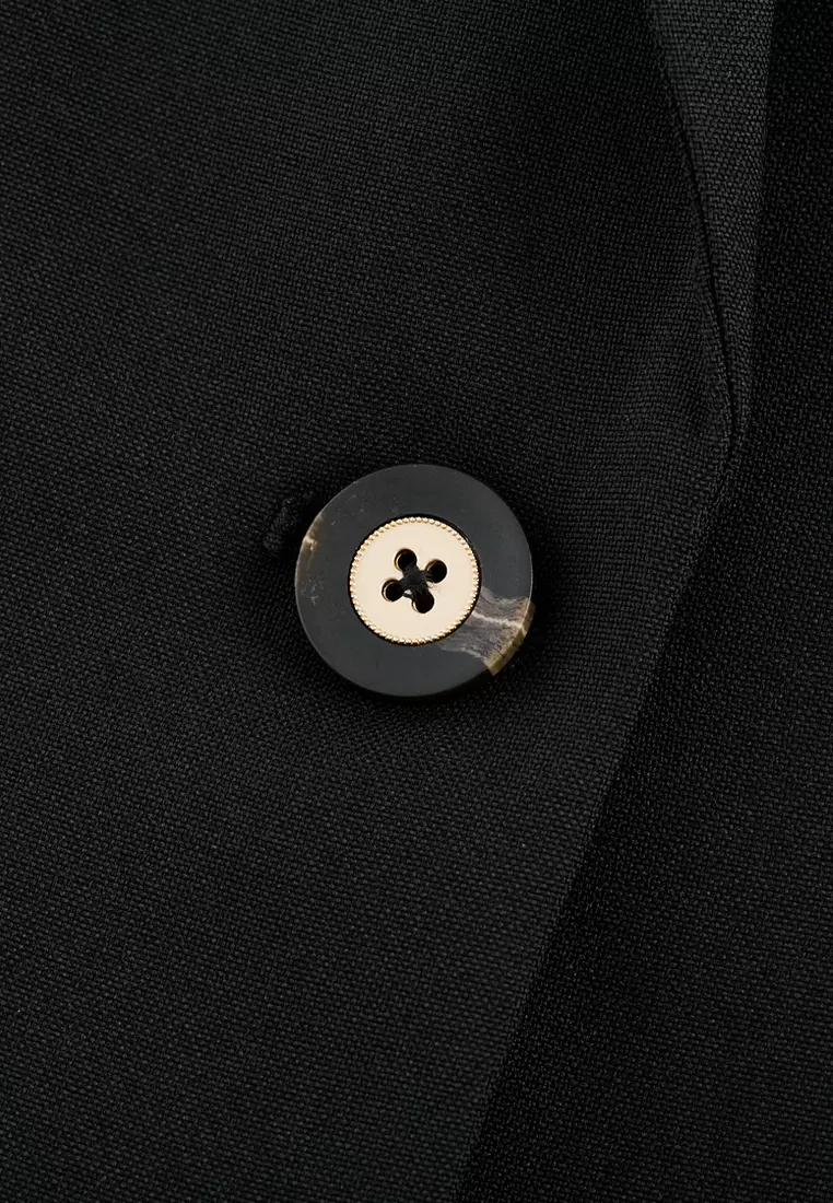 Polyester 修身西裝外套