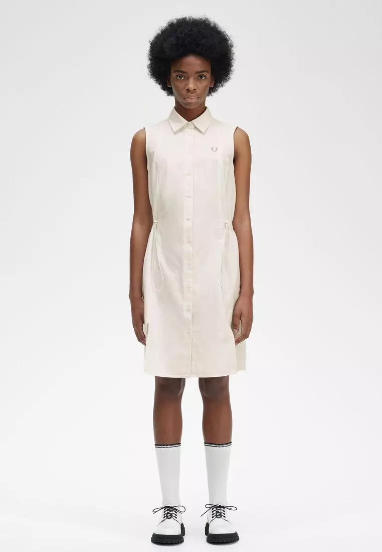 Buy Fred Perry Fred Perry D6152 Gathered Sleeveless Shirt Dress