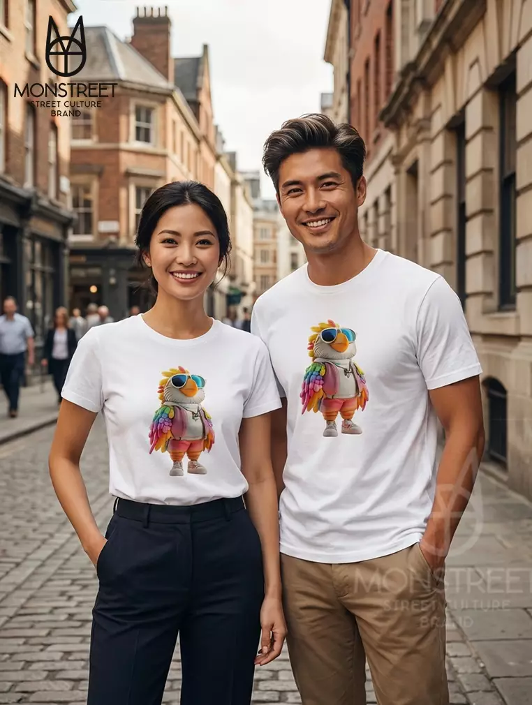 Monstreet Kaos Katun Combed 24S Grafis Reguler Fit Putih Tshirt UTR84 Cotton Combed 24S Graphic Tshirt Regular Fit White Tshirt