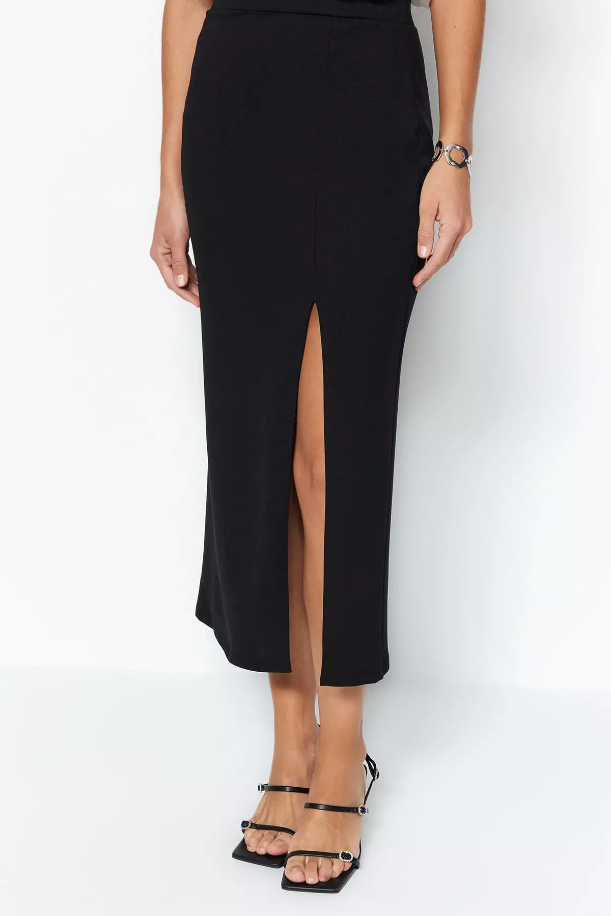 Slit Midi Skirt
