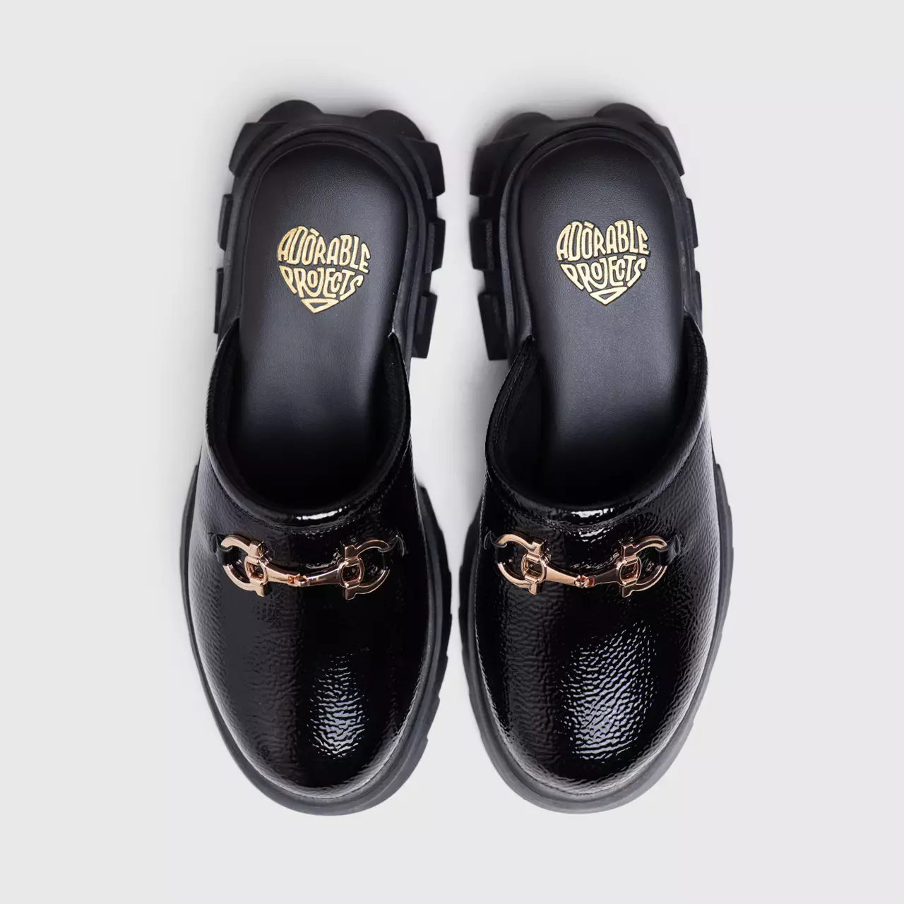 Gamila Sandals Patent Black