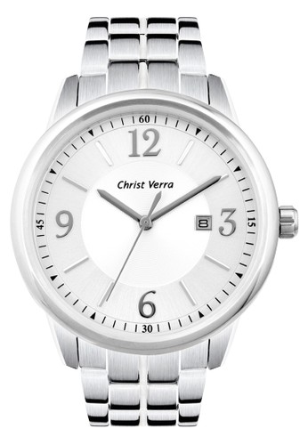 Christ Verra Fashion Men's Watch CV 2048G-11 SLV/SS White Silver Stainless Steel