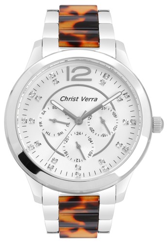 Christ Verra Fashion Men's Watch CV 67168G-11 SLV/SS White Silver Leopard Stainless Steel