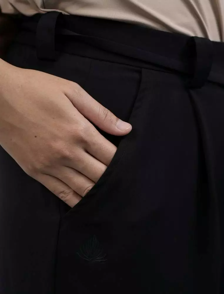Ivy Pants Navy - Celana Bawahan Muslim Wanita - Bahan Twist
