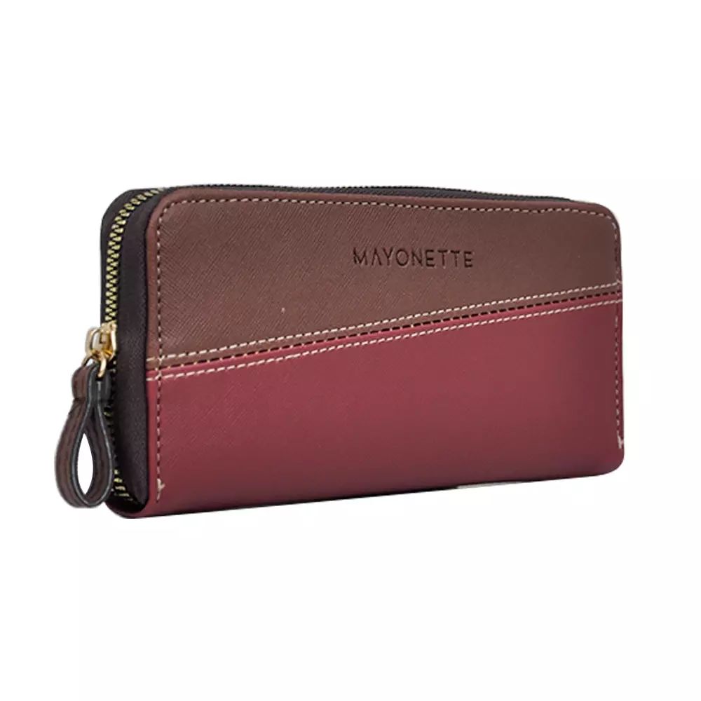 Mayonette Gala Wallet Dompet Wanita Tempat Kartu, HP dan Uang Wanita Model Terbaru 2021 Korean Style - Maroon