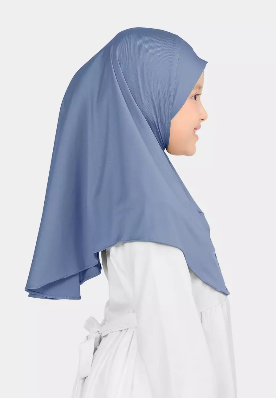 Cotton Bee - Atiyah Bergo Anak | Hijab Instan Anak - Blue Ocean - S
