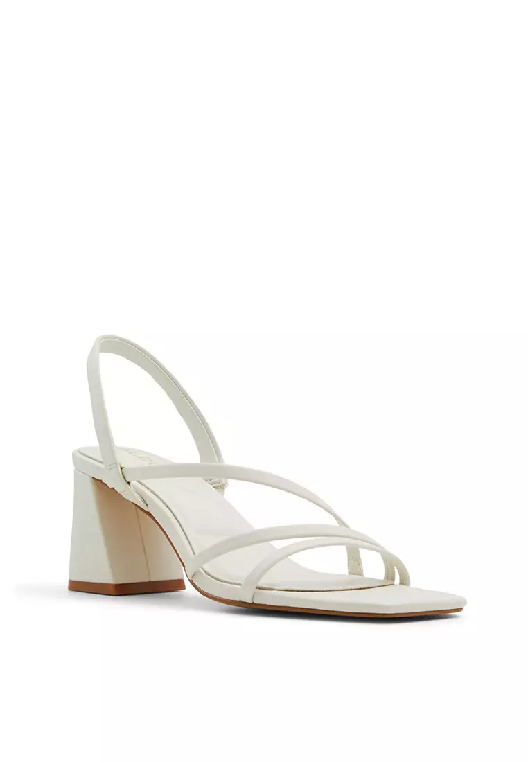 Aldo white strappy heels 2025