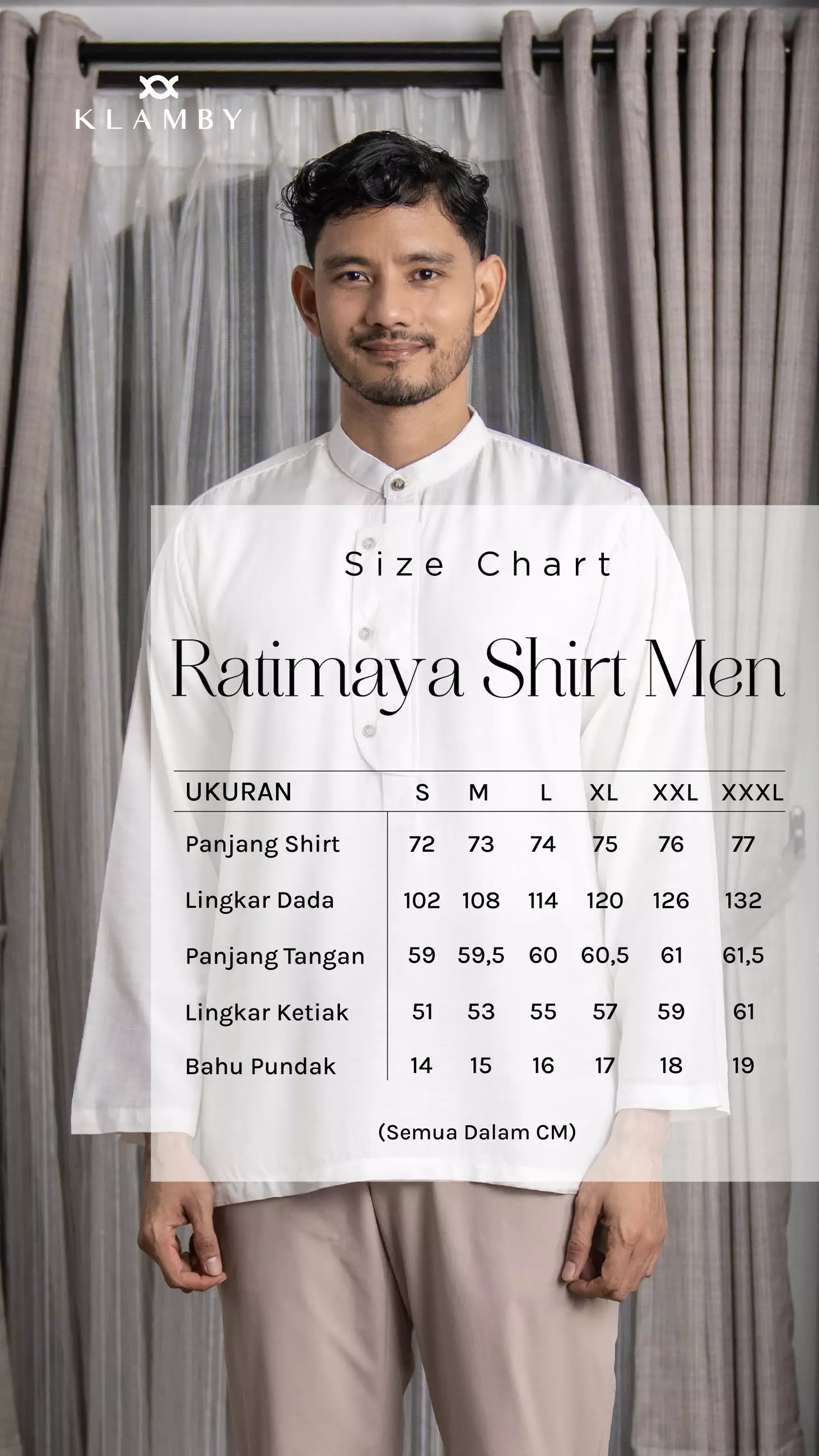 Klamby - Ratimaya Long Shirt Men White Dove-XXXL