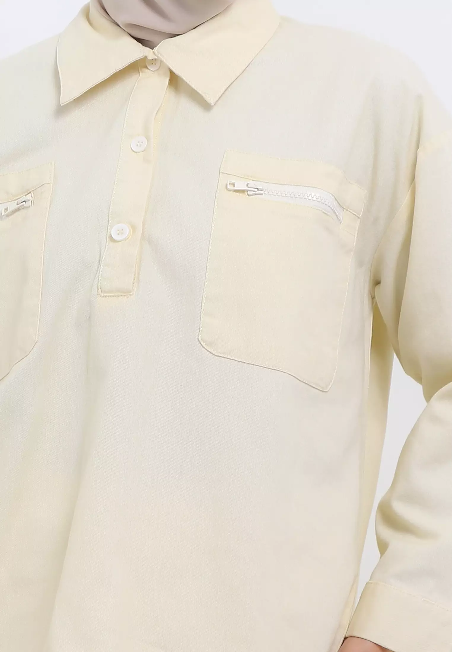 MFMW Palliska Atasan Blouse Cream