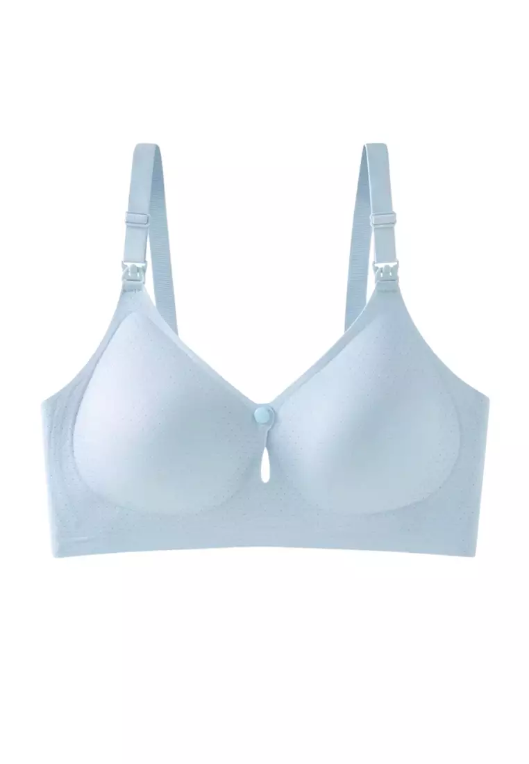 Premium Luna Seamless Nursing Bra in Blue