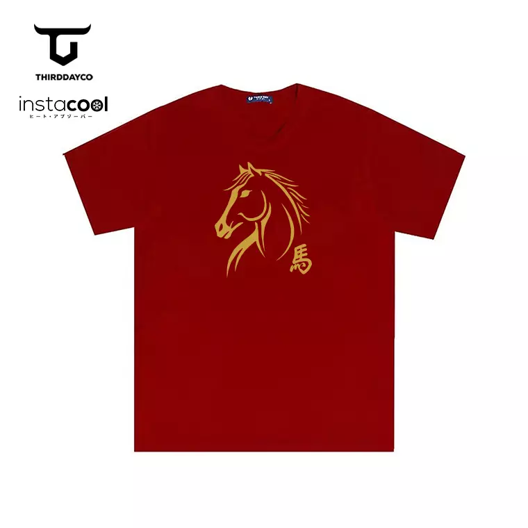 THIRDDAY Kaos Imlek 2026 Sinciah CNY illus horse merah maroon MTY48