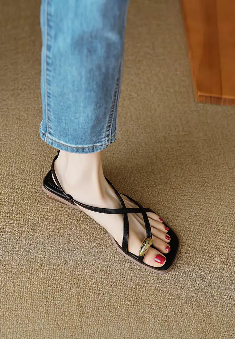 2CM Cross Strap Clip Toe Sandals WW288-3