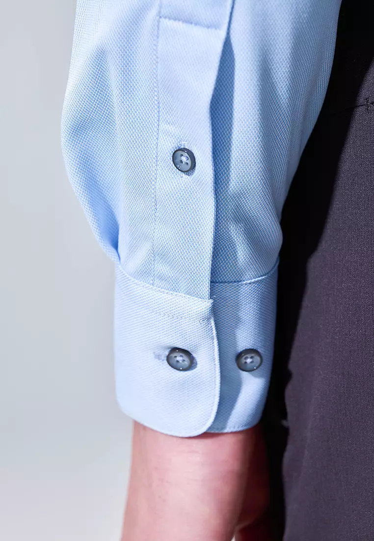 Blue Texture Classic Fit Shirt