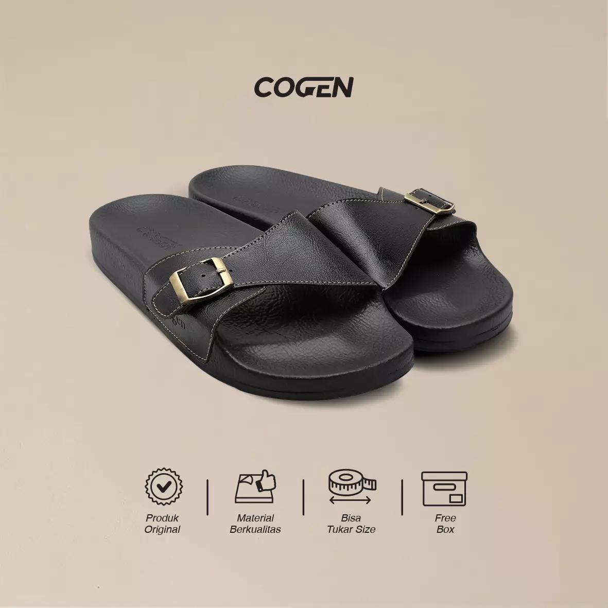 Sandal Wanita Cogen Aruna Series - Black