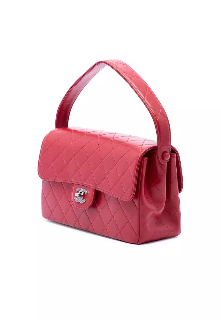 Pre-Loved Chanel Medium Quilted Lambskin Top Handle Bag