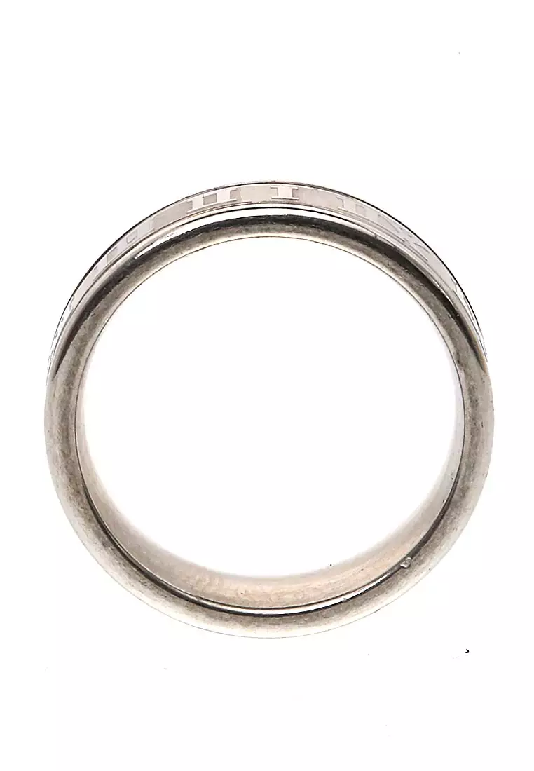Ethan Ring Cincin Unisex Casual Simple Comfortable Stainless Material Titanium ORIGINAL - Silver