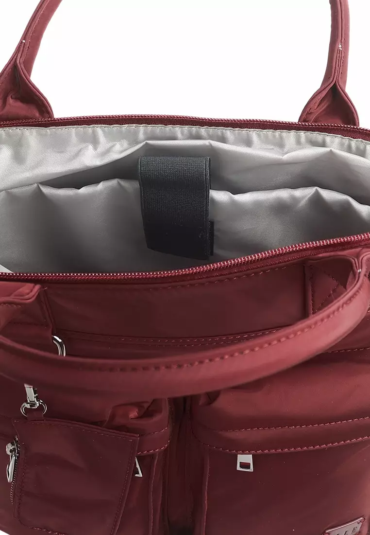 Elle Backpack B05-EL-3218 Red With Pouch acc
