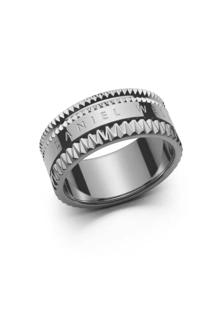 Elevation Ring Sliver - Unisex Ring - Couple Rings - Stainless steel Enamel Ring for Women and Men - DW Official