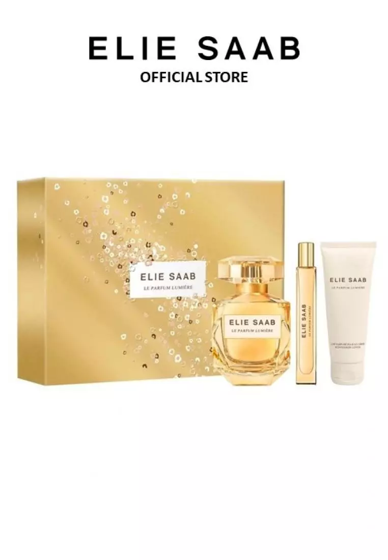 Jual Elie Saab Elie Saab Le Parfum Lumiere Gift Set Edp Ml Body Lotion Ml Purse Spray