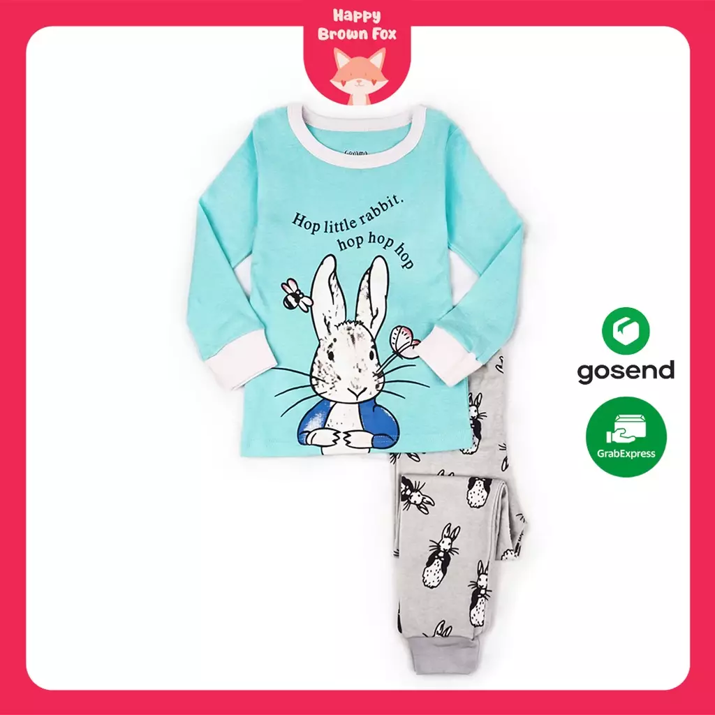 Jual Happy Brown Fox BAJU TIDUR PIYAMA ANAK SETELAN ANAK PEREMPUAN ...
