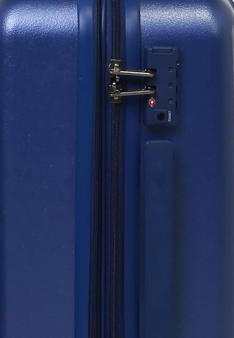 Carlton Koper Hardcase TSA Lock Unisex Size 20 Inch Suitcase Large Compartment Expander Zipper Material Polycarbonate ORIGINAL - Blue