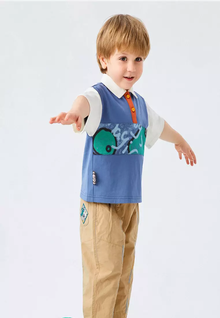 Graphic Printed Polo T-Shirt