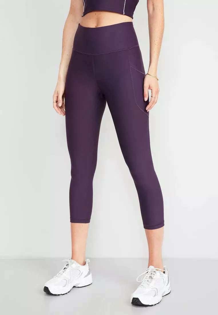Pocket Leggings Old Navy Yoga Capris High-Waisted PowerSoft 7/8