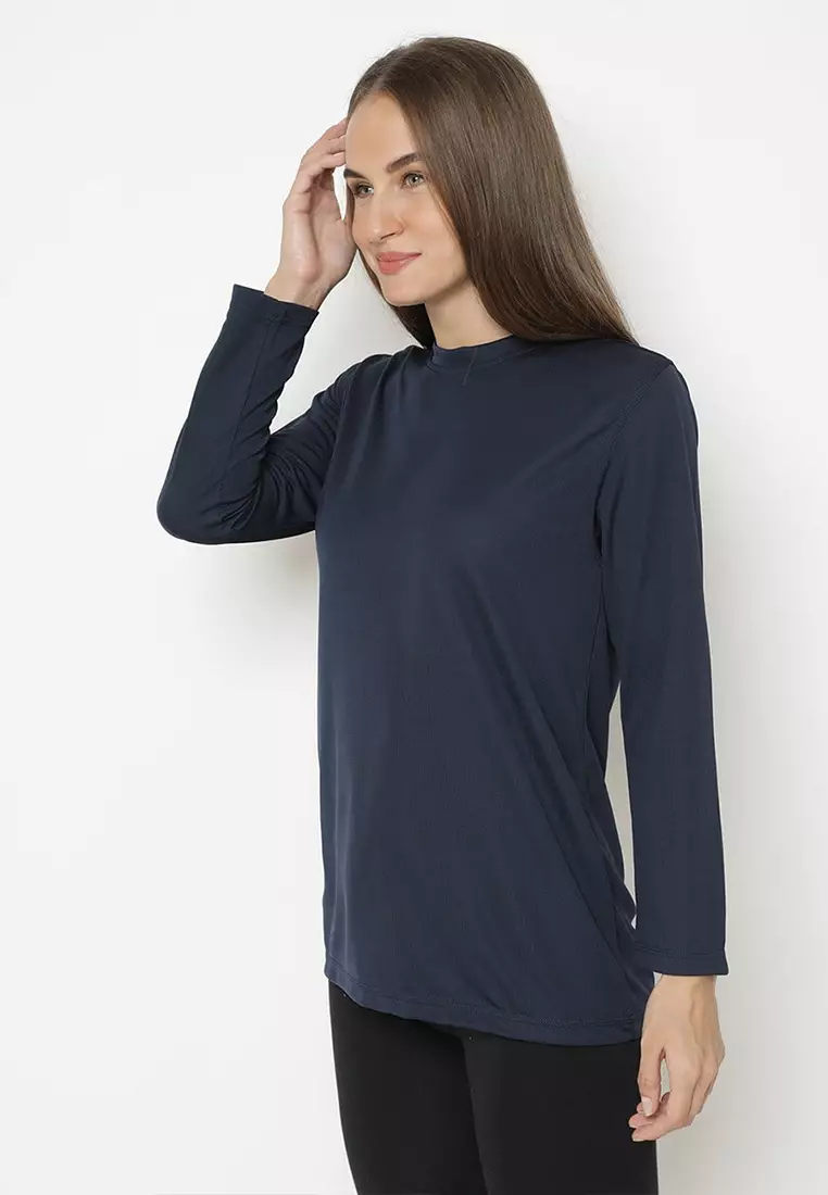 LSB54 Sport ls raglan kaos olahraga wanita polos td active navy