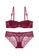 ZITIQUE red Young Girls' Cute Thin Demi-cup Lingerie Set (Bra And Underwear)  - Wine Red B61ACUS1039961GS_1