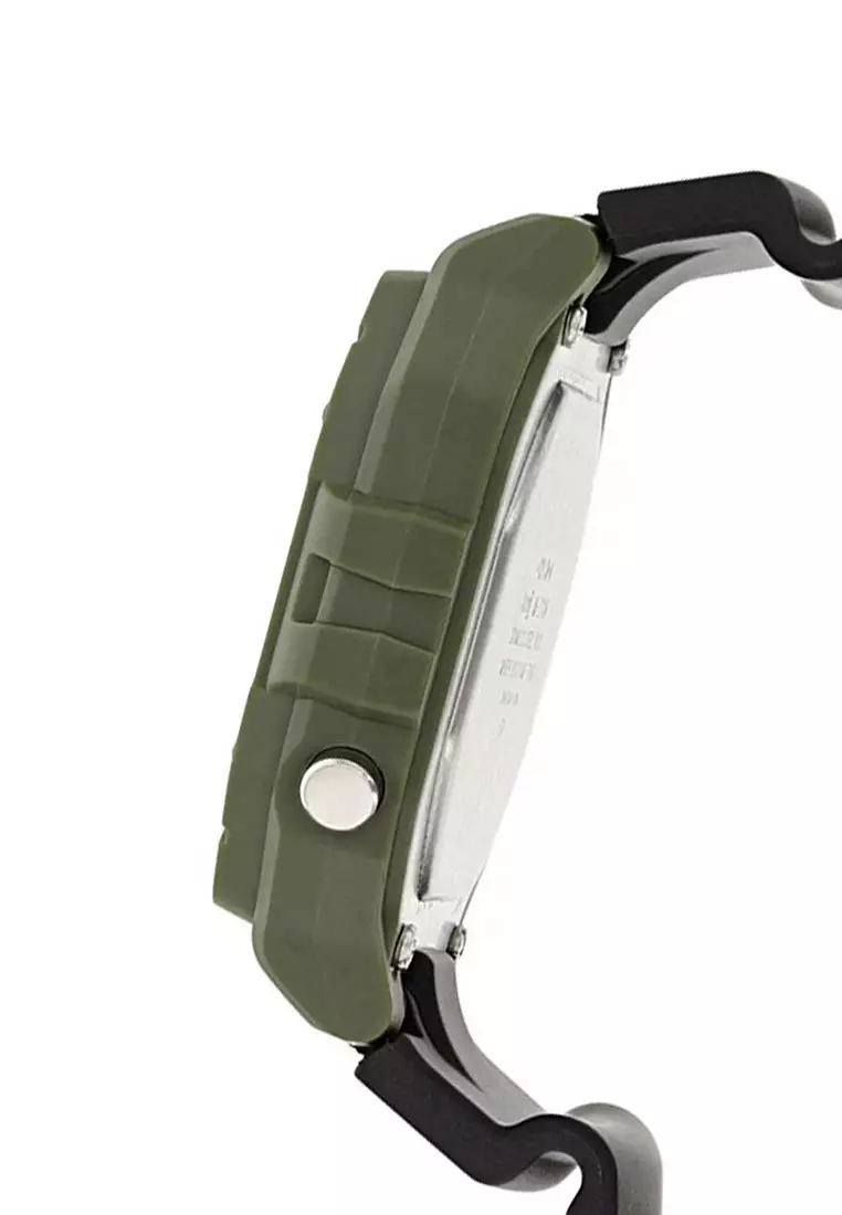 Casio Jam Tangan Pria - Black Green - Resin - W-218H-3AVDF