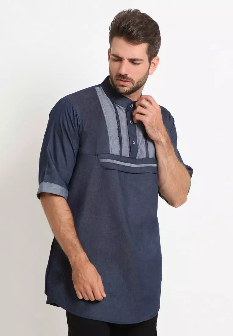 Zayidan Baju Koko Gamis Muslim Pria - Manaf Denim