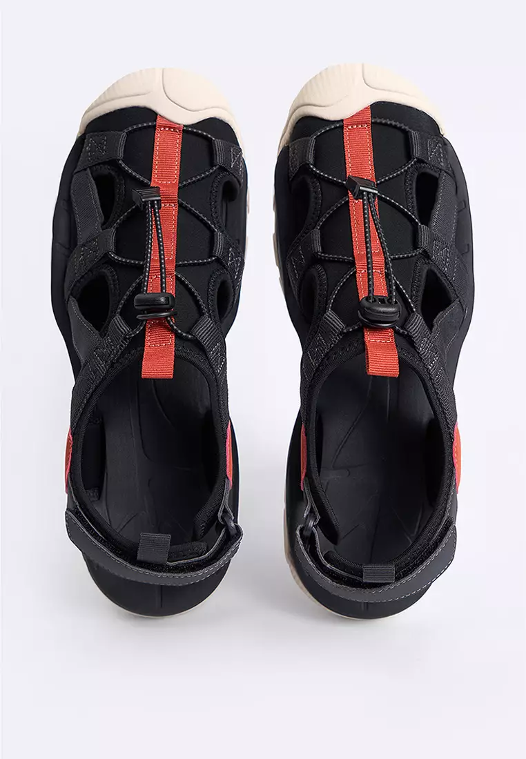 Men's Sandals with Cord Strap and Rubber Toe Bumper