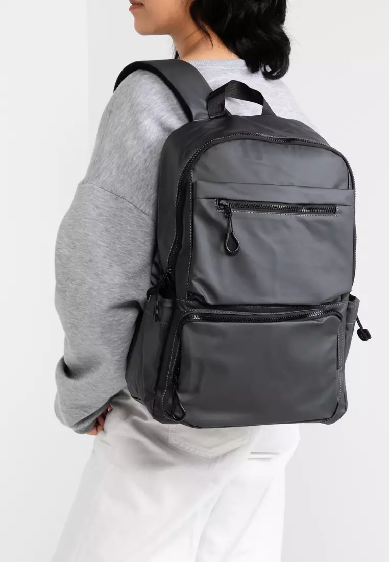 Buy Bagstation PU Coated Fabric Backpack 2026 Online | ZALORA