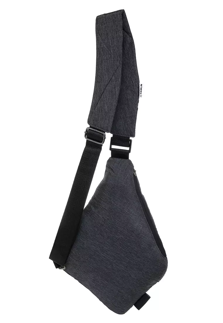 Roger Tas Selempang Crossbody Bag Pria Multifungsi Multi Compartment Bahu Kiri Material Canvas ORIGINAL - Grey
