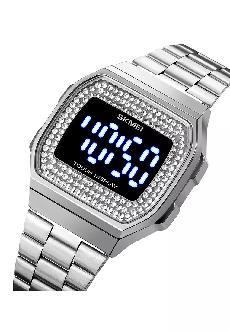 Skmei Touch Display - Jam Tangan Wanita - Silver - Stainless Steel - 1807-A