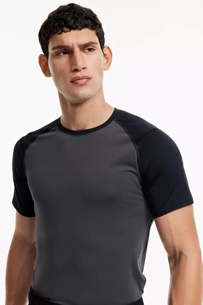 DryMove™ Seamless Long-sleeved sports top - Dark grey - Men